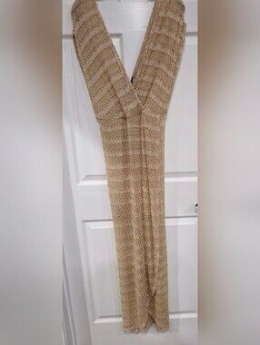 ELF Beige Knit Swim Coverup Maxi